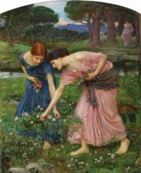 Waterhouse John William Gather Ye Rosebuds While Ye May 1909 canvas print