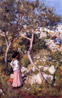 Waterhouse John William Little Italian Girls By A Village Ca. 1889 canvas print