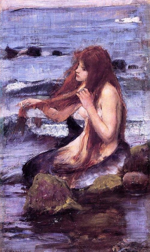 Waterhouse John William Sketch For A Mermaid 1892 canvas print