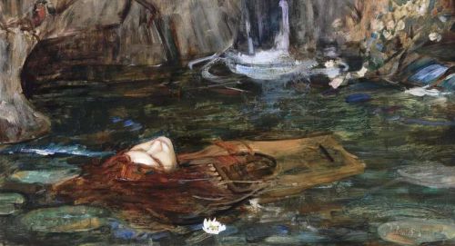 Waterhouse John William Study For Nymphs Finding The Head Of Orpheus Ca. 1899 canvas print