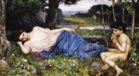 Waterhouse Listening To His Sweet Pipings canvas print