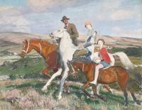Watson George Spencer George Hilda And Mary Riding In Purbeck canvas print