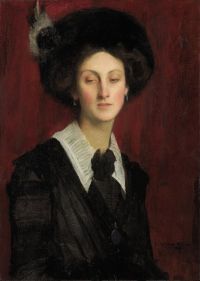 Watson George Spencer Hilda In A Black Hat 1909 canvas print