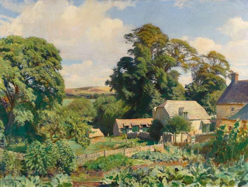 Watson George Spencer The Cottage Garden 1928 canvas print