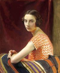 Watson George Spencer The Orange Dress 1926 canvas print
