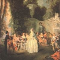 Fiestas venecianas de Watteau Jean Antoine