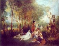 Watteau Jean Antoine Plaisirs D Amour canvas print