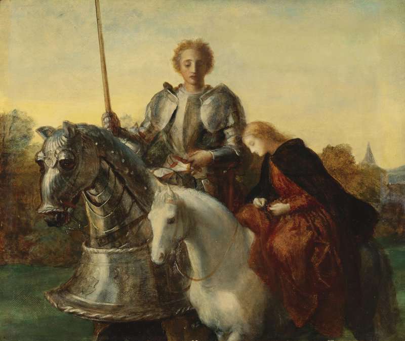 Watts George Frederic A Study For Una And The Red Cross Knight Late 1860 canvas print