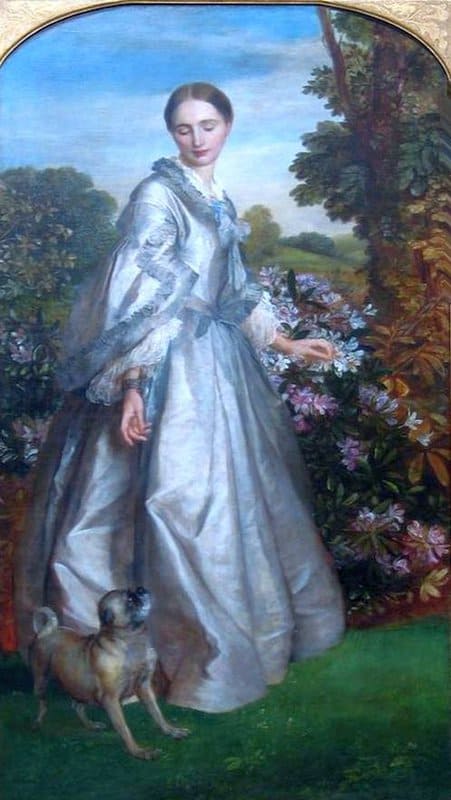 Watts George Frederic Portrait Of Mrs Louis Huth 1858 canvas print