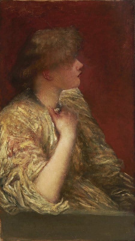 Watts George Frederic Portrait Study. Fireside Stories canvas print