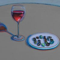 واين ثيبود كأس من النبيذ والزيتون 2002