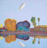 Wayne Thiebaud Reflected Landscape canvas print