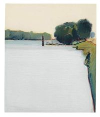 Wayne Thiebaud River Levee And Dock 1966