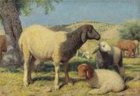 Webbe William James Sheep On Mount Zion 1862 canvas print