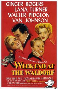 Fine settimana al Waldorf 1945 Poster del film stampa su tela