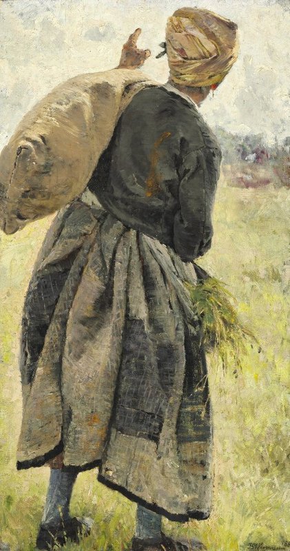 Wegmann Bertha A Woman With A Potato Sack Ecouen France canvas print