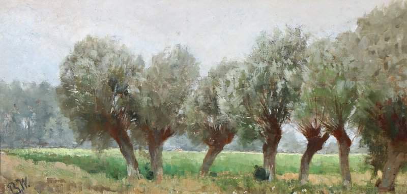 Wegmann Bertha French Landscape With Willow Trees Along A Road 1880 canvas print