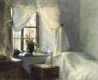 Wegmann Bertha Interior From A Bedroom With A View Through The Window Towards The Garden canvas print