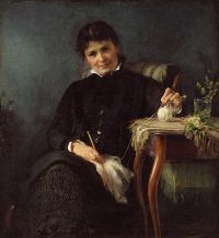 Wegmann Bertha Madam Anna Seekamp لوحة قماشية الأخت الفنانة 1882