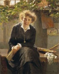 Wegmann Bertha Portrait Of Jeanne Bauck 1881 canvas print