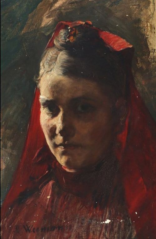 Wegmann Bertha Portrait Of Woman With Light From The Left Side canvas print