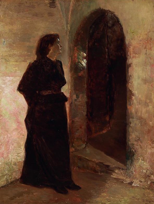 Wegmann Bertha Young Woman At A Domed Door 1898 canvas print
