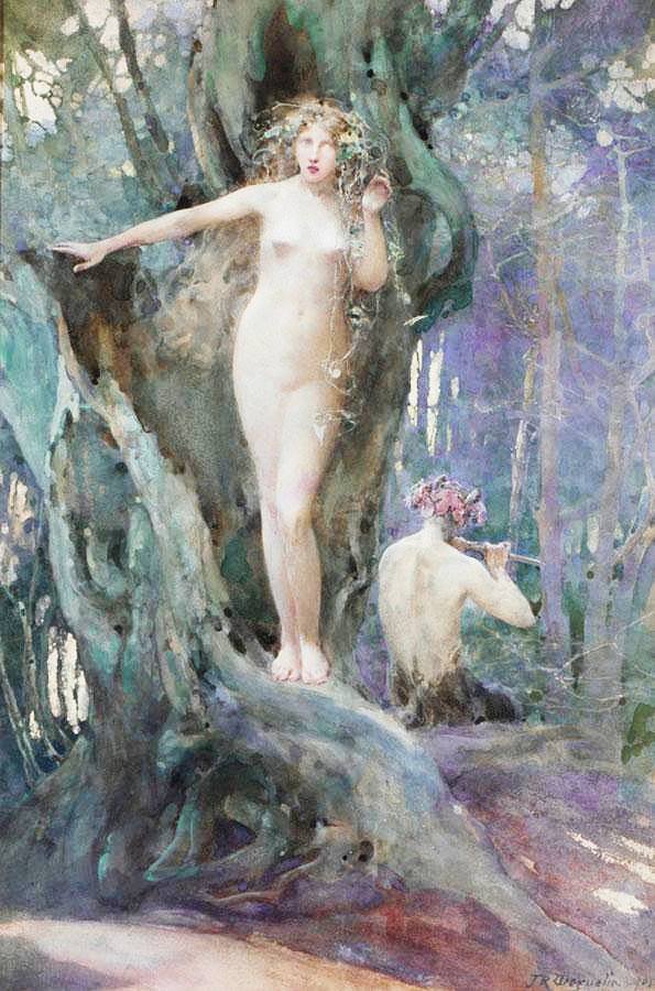 Weguelin John Reinhard The Magic Of Pan S Flute 1905 canvas print