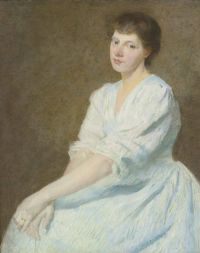 Weir Julian Alden Porträt von Anna Ca. 1880 89 Leinwanddruck