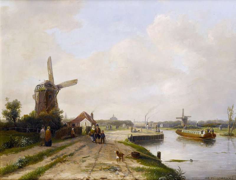 Weissenbruch Jan A View Of The Hague From The Trekvliet canvas print