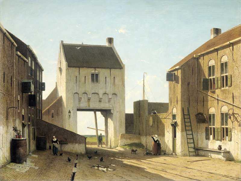 Weissenbruch Jan Een Stadspoort Te Leerdam Ca. 1868 70 canvas print