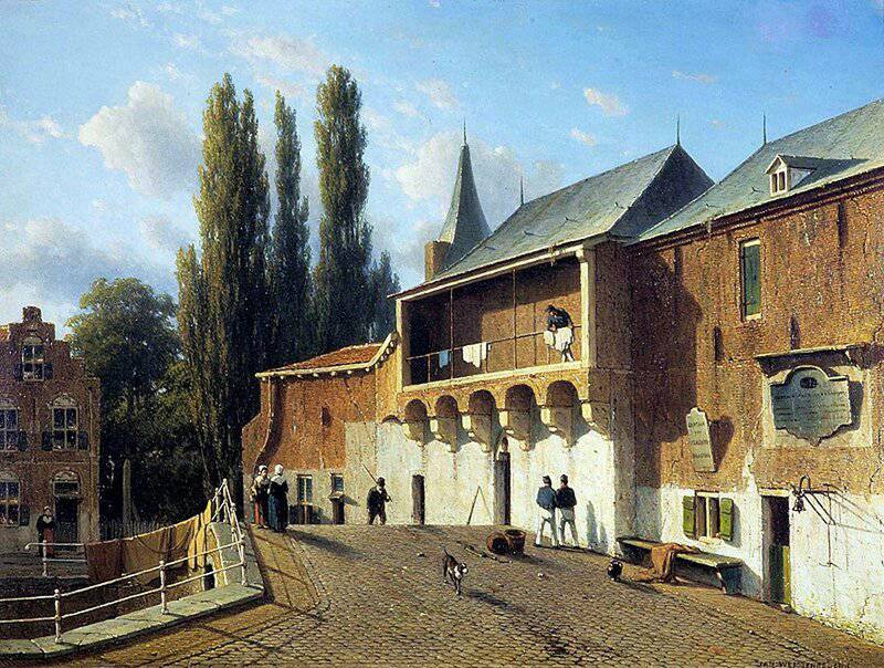 Weissenbruch Jan Gezicht Op De Koppelpoort Te Amersfoort 1860 canvas print