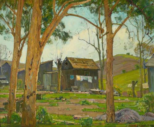 Wendt William Wash Day At Wendt S Cabin In Trabuco Canyon Ca. 1925 canvas print