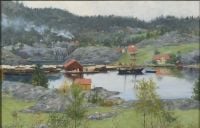 Werenskiold Erik Fiord Landscape canvas print