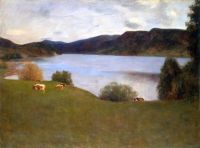 Werenskiold Erik Landscape With A Lake 1895 canvas print