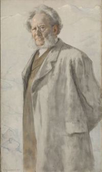 Werenskiold Erik Portrait Of The Poet Henrik Ibsen 1895 canvas print