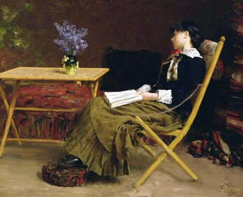 Werenskiold Erik Woman Reading 1881 canvas print
