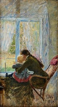 Werenskiold Erik You And Baby 1884 canvas print