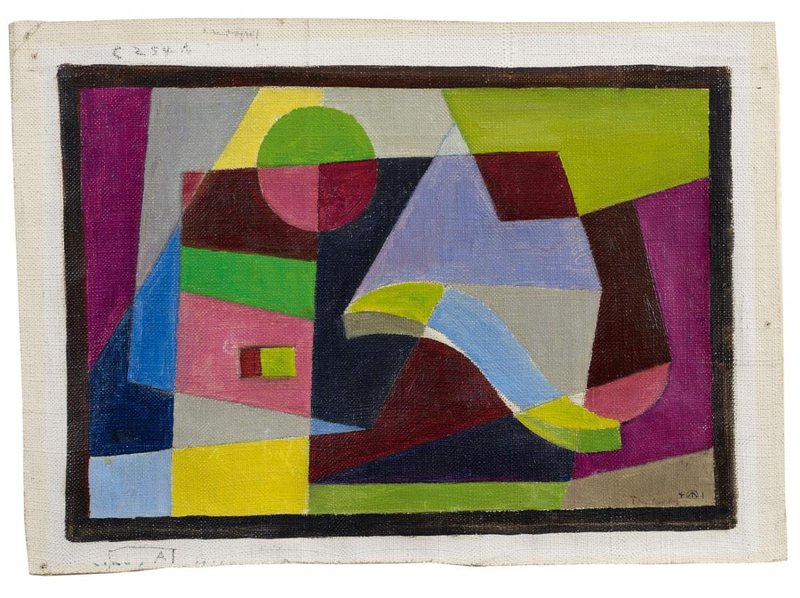 Tableaux sur toile, reproduction de Werner Drewes Contradiction - Abstrakte Komposition - Contradiction - Abstract Composition 1941