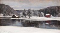 Westerholm Victor Axel Winter Landscape From Kymintehdas 1899 canvas print