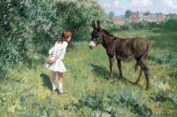 Wheelwright Rowland A Treat For The Donkey canvas print