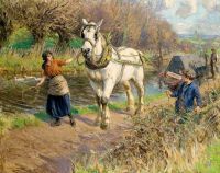 Wheelwright Rowland On The Towing Path Ca. 1900 canvas print