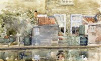 ويسلر جيمس أبوت ماكنيل مشهد قناة في هولندا كاليفورنيا. 1900 قماش مطبوع