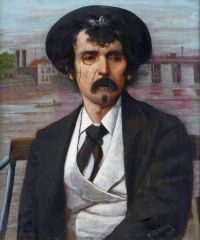 Whistler James Abbott Mcneill Porträt von James Abbott Mcneill Whistler-Leinwanddruck