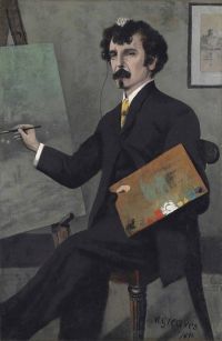 Whistler James Abbott Mcneill Porträt von James Mcneill Whistler-Leinwanddruck