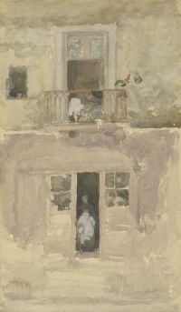 ويسلر جيمس أبوت ماكنيل الشرفة كاليفورنيا. 1888 طباعة قماش