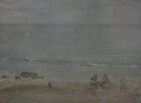 Whistler James Abbott Mcneill The Beach 1884 Leinwanddruck