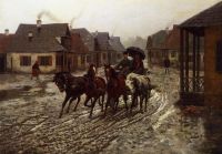 Wierusz Kowalski Alfred Von A Journey In The Rain canvas print
