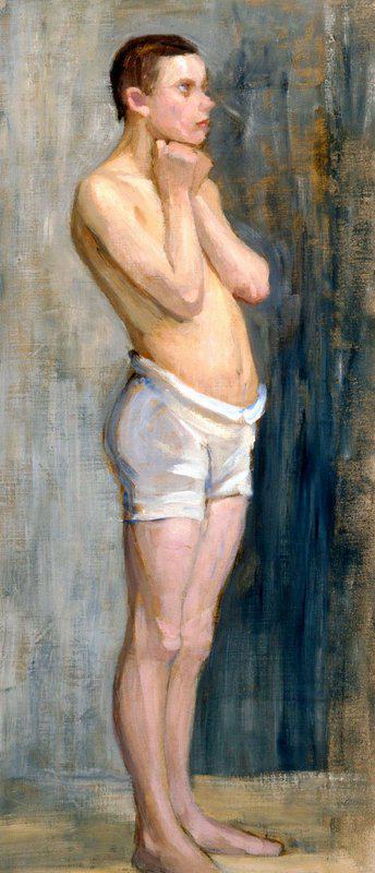 Wiik Maria Nude Study Standing Boy canvas print