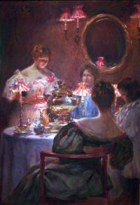 وايلز ايرفينغ رامزي شاي روسي كاليفورنيا. 1896 طباعة قماش
