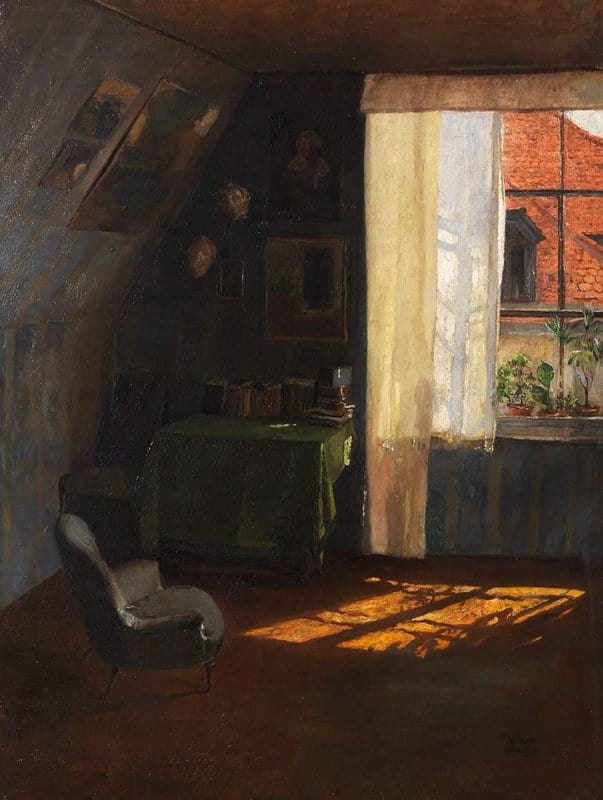 Tableaux sur toile, reproduction de Wilhelm Roegge In Atelier 1900-10